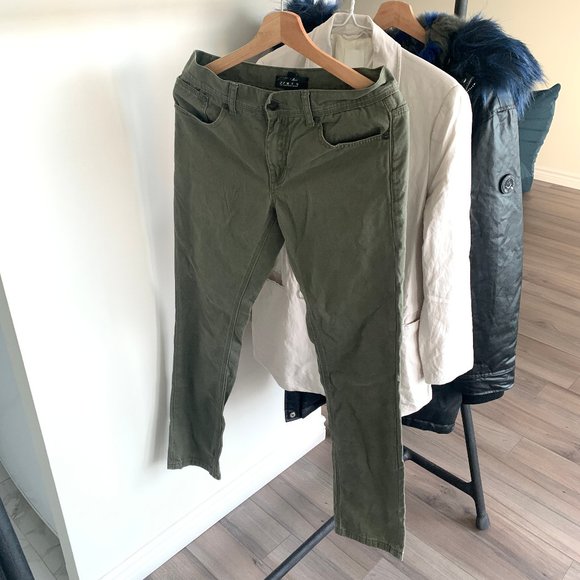 unisex army green skinny pants - Picture 7 of 9